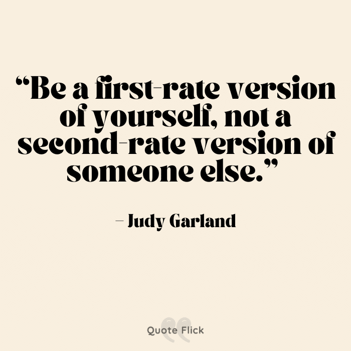 Judy Garland message for a strong woman